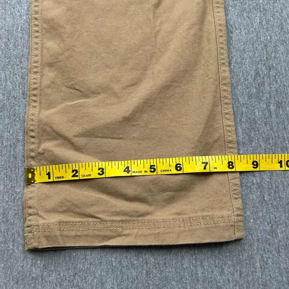 Eddie Bauer Canvas Utility Pants Mens 34x32 Brown Specially Dyed Classic Fit - Picture 6 of 16